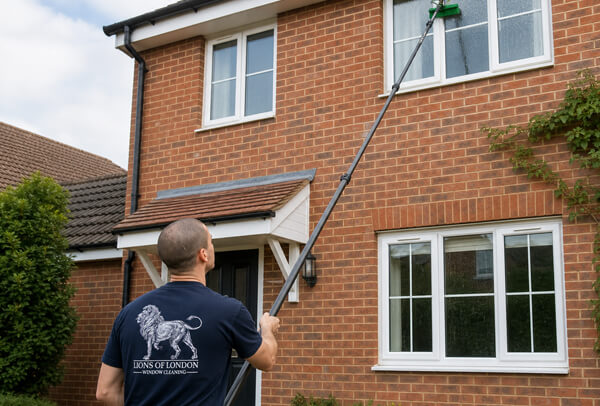 Window frames and sills in Epsom before cleaning
